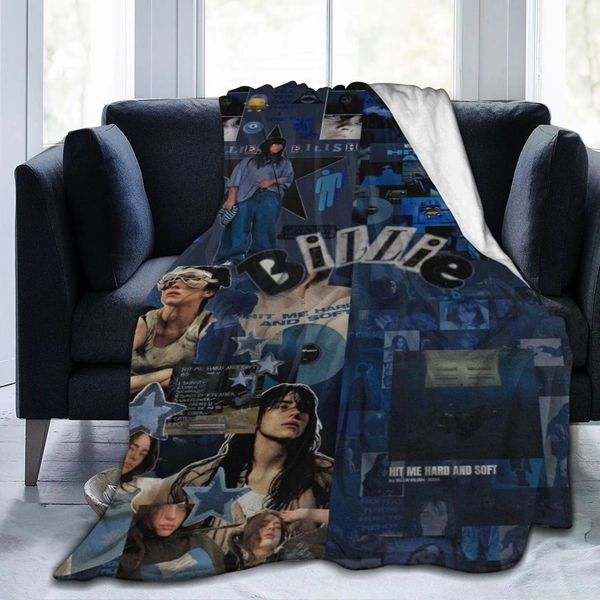 Billie Inspired Ultra-Soft Flannel Throw Blanket – Cozy, Comfortable All-Season Blanket for Living Room, Office, Sofa Decor, Travel – Charming Multicolor Home Accessory OCloud-soft, floral-printed