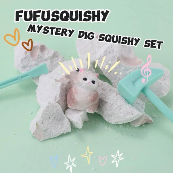 FUFUSQUISHY White Ball Squishy Dig Kit