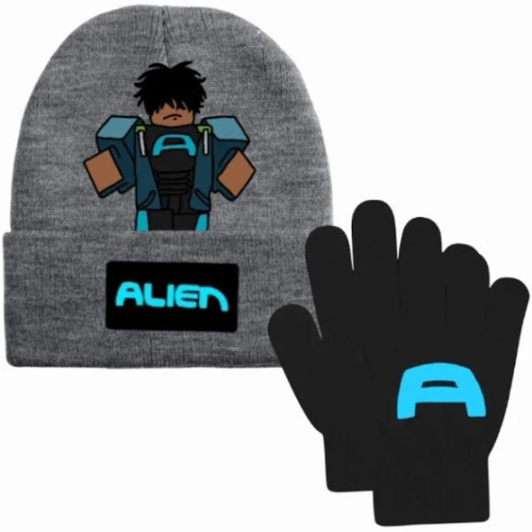 Roblox Kids Winter Hat Beanie and Gloves Set