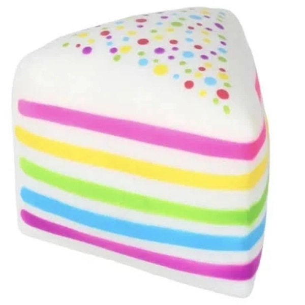 5 inch Viral Rainbow Layer Cake Squishy Toys - Smush Mart Giant Dessert Squishy - Soft Sensory Stress Relief Toys for Teens & Adults - Fun Novelty