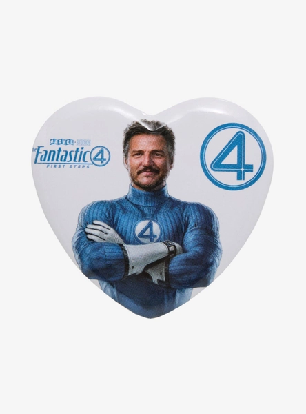 Marvel The Fantastic Four: First Steps Mister Fantastic Heart Button