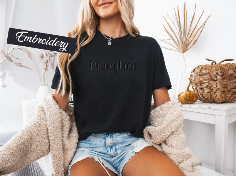 Embroidered Disneyland T-Shirt, Disneyland Trip Tee, Cute Embroidery Shirt, Disneyland Est 1955 Shirt, Disneyland Mickey Friends