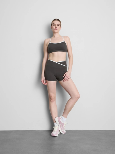 Cross Back Smooth Support Active Crop Top