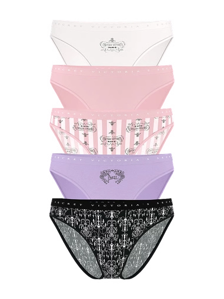 5-Pack Stretch Cotton Bikini Panties