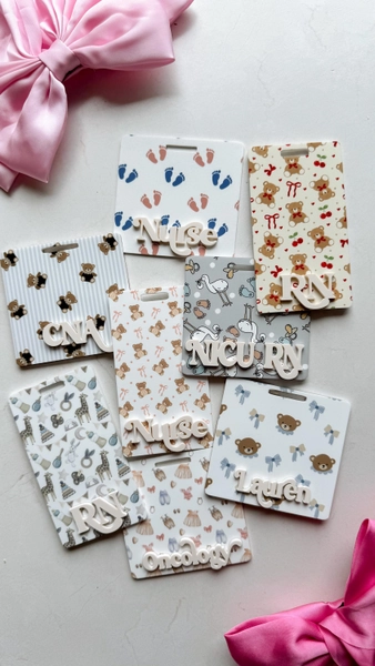 Labor and delivery badge buddy accessories nicu rn pediatrics custom id badge holder personalized, nicu np, L&D, pedia nurse, xray
