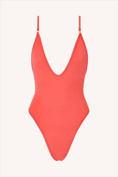 Gooseberry Intimates Coral One Piece Swimsuit