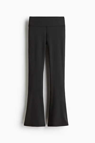 Flared sports leggings with DryMove™ - Black