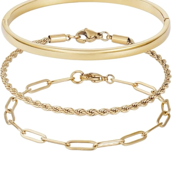 Adornia Women's 18K Gold Plated Stainless Steel Tarnish Resistant Cuff and