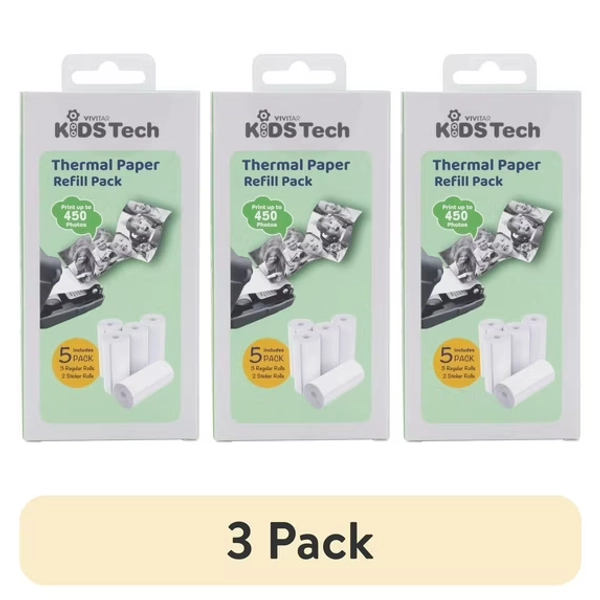 (3 pack) Kidstech 5 Pack Paper for InstaPrint Digital Camera