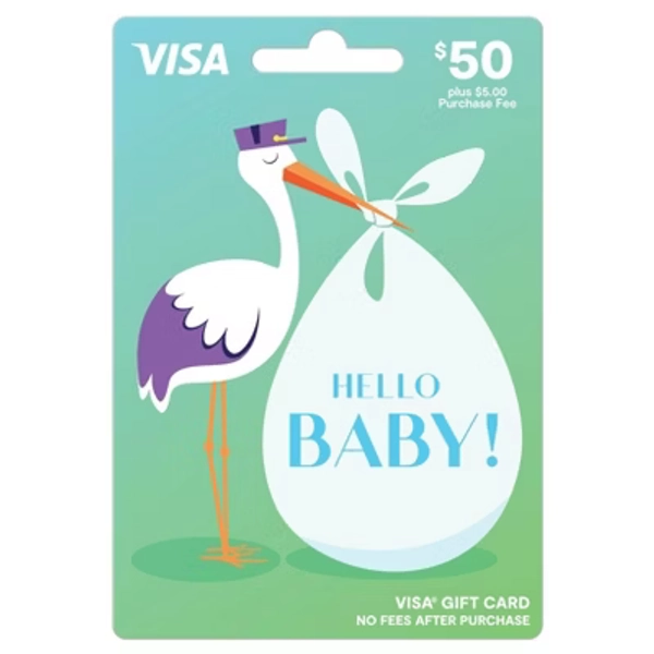 Visa New Baby Gift Card - $50 + $5 Fee