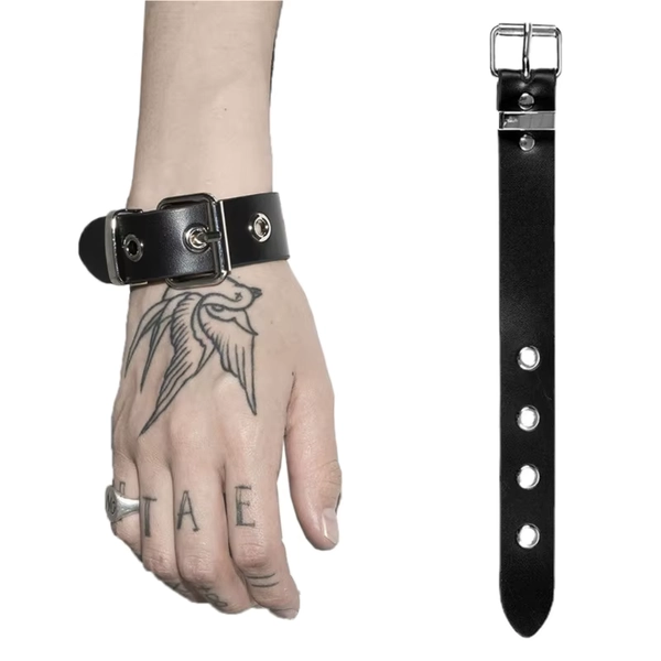 Fashion Wide Strap Bracelet Adjustable Length Bracelet Suitable for Punk Party - AliExpress 