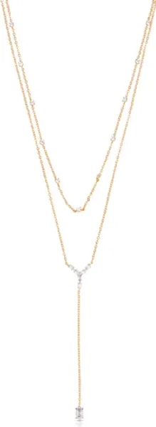 Dainty Marquise Double Layered Y-Necklace