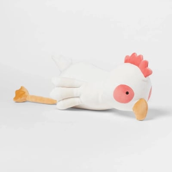 Chicken Weighted Plush Kids' Throw Pillow White - Pillowfort™