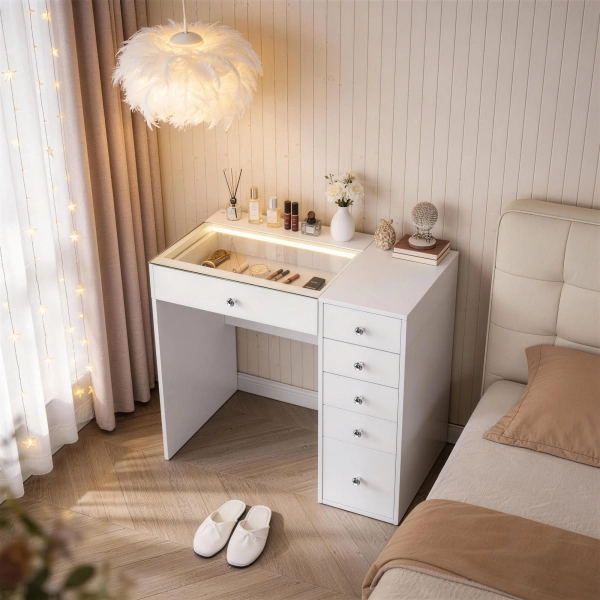Makeup Vanity Desk With Lights Rgb Led