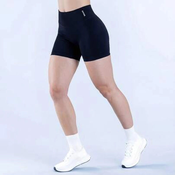 DYFINE  Women's Seamless Elastic Butt Lifting Shaping Yoga Fitness Gym Running Sports Shorts - Size L