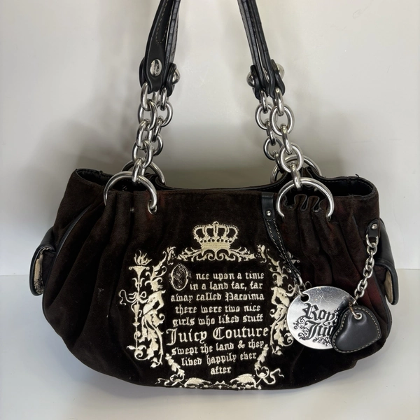 JUICY COUTURE Daydreamer ”Once Upon A Time” Velour Y2K Vintage purse 2002