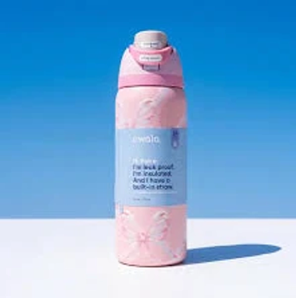 Limited Edition 32oz Pink Bow Owala FreeSip Coquette Aesthetic Ribbon Water Bottle Personalized Gift for Her Aesthetic Custom Pink Tumbler