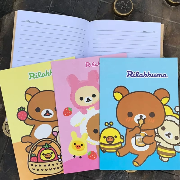 Rilakkuma A5 Notebook Kids Kawaii Relax Bear Journal Student Writing Note Notepad Planner School Office Supplies Children Gift - AliExpress 26
