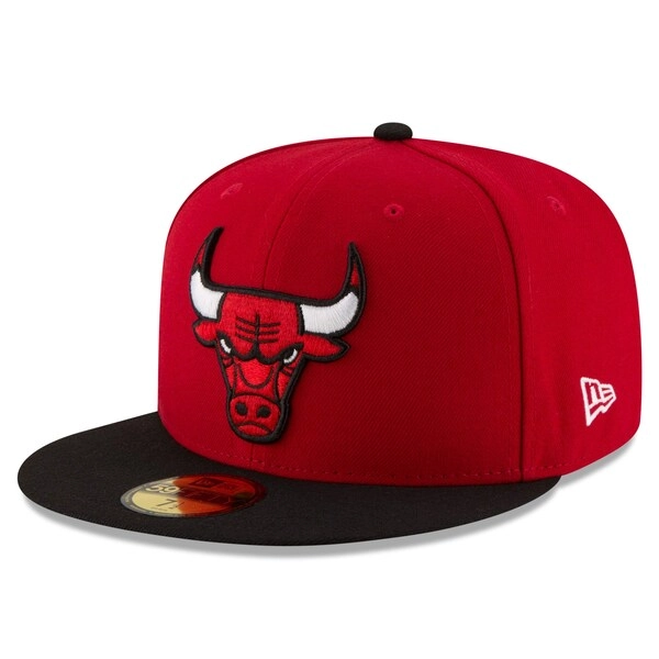 Chicago Bulls New Era Official Team Color 2Tone 59FIFTY Fitted Hat - Red/Black