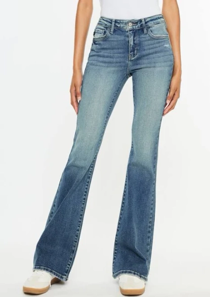 Kancan Kancan Women's Mid Rise Flare Jeans Blue Size 24 - Maurices