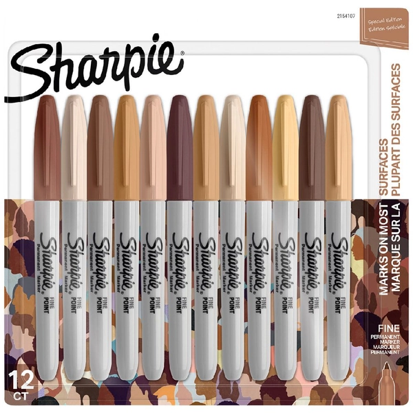 Sharpie Fine Permanent Markers Portrait Colours 12 Pack