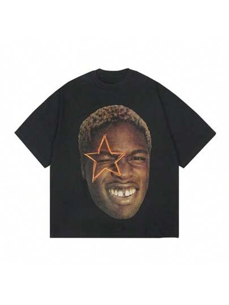 American Summer New DANIEL CAESAR Loose Version Black Unisex Y2k Men Women Cotton Print T-Shirt Harajuku Graphic Casual Tee Tops