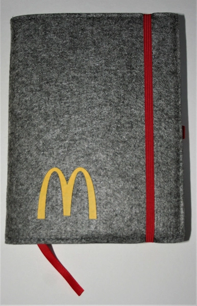 Promo McDonalds Swag Felt Cloth Notebook Journal Diary New 