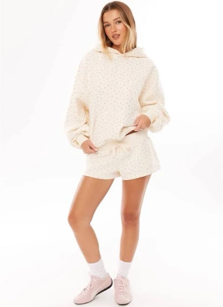 supre Ella Oversized Graphic Hoodie & Ava Summer Sweat Short Bundle