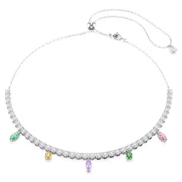 Ariana Grande x Swarovski necklace, Mixed cuts, Multicolored, Rhodium plated