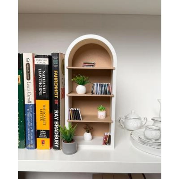 Arched Mini BOOKSHELF BOOKEND | Dual Color | 3D Printed | Book Swag | Library | Bookish Gift | Reading | Book Nook Mini Stand Miniverse Mini