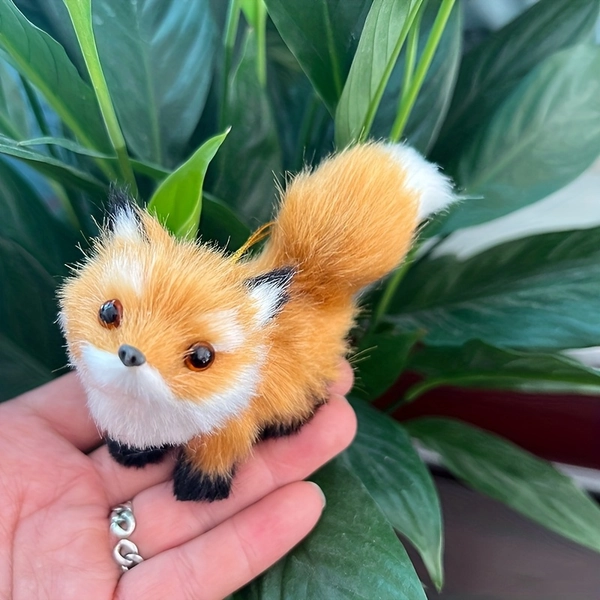 An Adorable Small Fox Statue. A Decorative Piece for Your Desk. an Ornament for The Window. A Home Decoration Piece. A Handcrafted Item. A Figurine Perfect for Christmas Presents