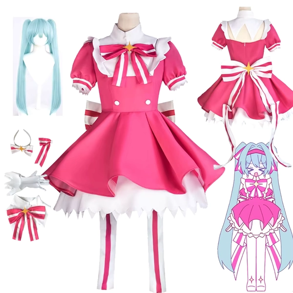Project Sekai Mikukuu Retry Now Cosplay Costume Lolita Princess Dress Woman Kawaii Outfit Halloween Party Stage Clothes Wig - AliExpress 200000532