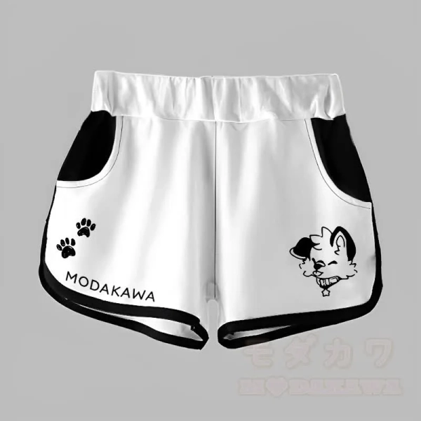 MODAKAWA X popipeko Gradient Puppy Print Casual Shorts