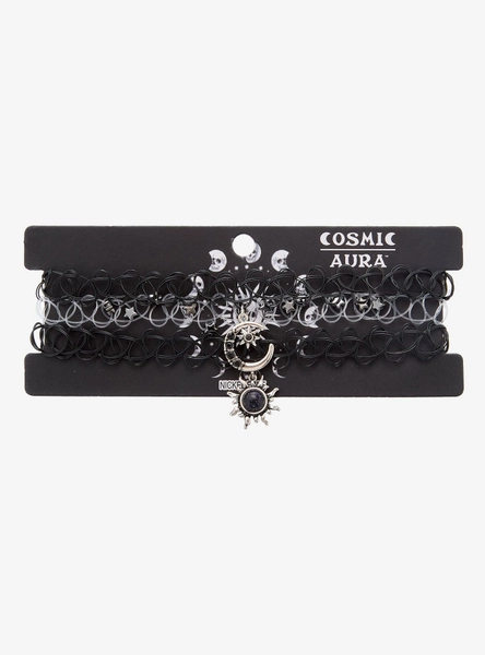 Cosmic Aura Dark Celestial Tattoo Choker Set