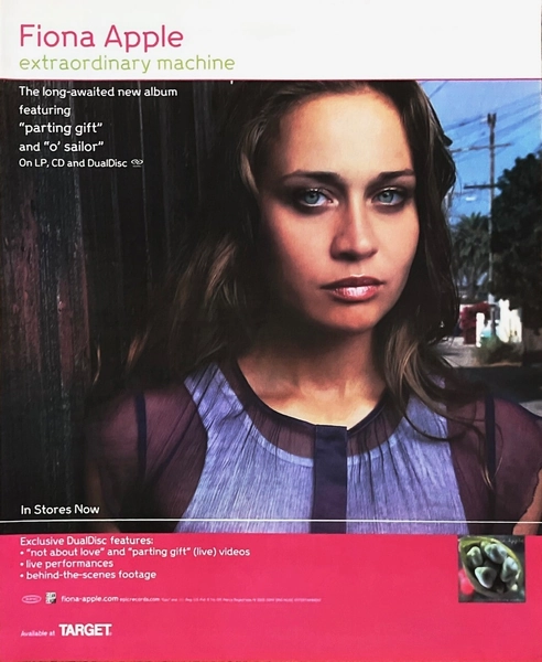 FIONA APPLE Genuine Vintage Print Ad CD Release Promo 10" x 12"