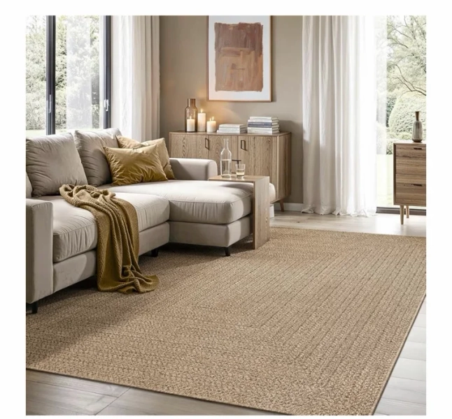 the carpet Kansas Indoor Rug Comfortable Stylish Living Room Bedroom Hallway Soft Warm Easy to Clean Natural Jute Style Also Suitable for Outdoor Use 140 x 200 cm : Amazon.fr: Home & Kitchen