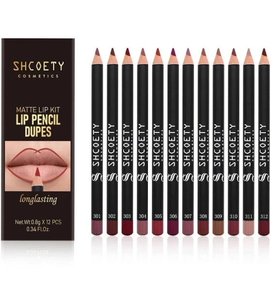 Pakivs 12 Colors Matte Lip Liner Set