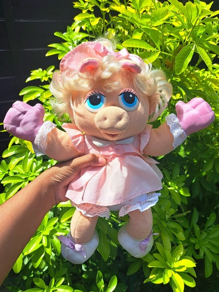 Vintage Jim Henson Muppet Babies Miss Piggy Plush Doll 1980s