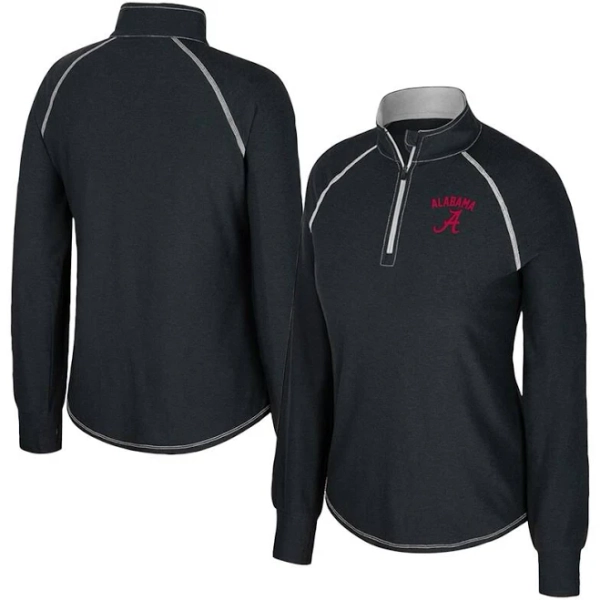 Colosseum Women's Alabama Crimson Tide Bikram Raglan Quarter-Zip Sweatshirt