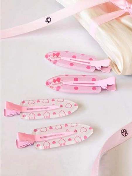 4pcs Heart-Shaped Acrylic Hair Clips, Seamless Alligator Hair Clips, Sweet Bangs & Flyaway Hair Clips, Hair Accessories, Stocking Stuffers, Stocking Fillers, Stocking Stuffers For Women, Stocking Fillers Women, Christmas Gifts, Gifts, Christmas Stocking Fillers, Gifts For Women, Gift, Christmas Gift, Stocking Stuffers, Head Accessories