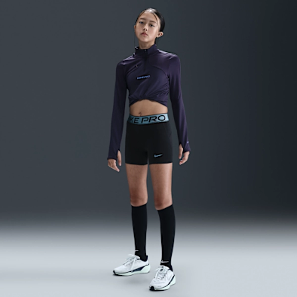 Nike Pro Big Kids' (Girls') Dri-FIT 3" Shorts with Shine Accents