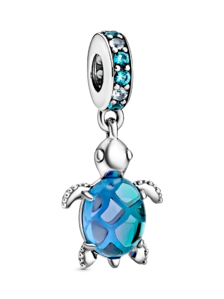 Murano Glass Sea Turtle Dangle Charm