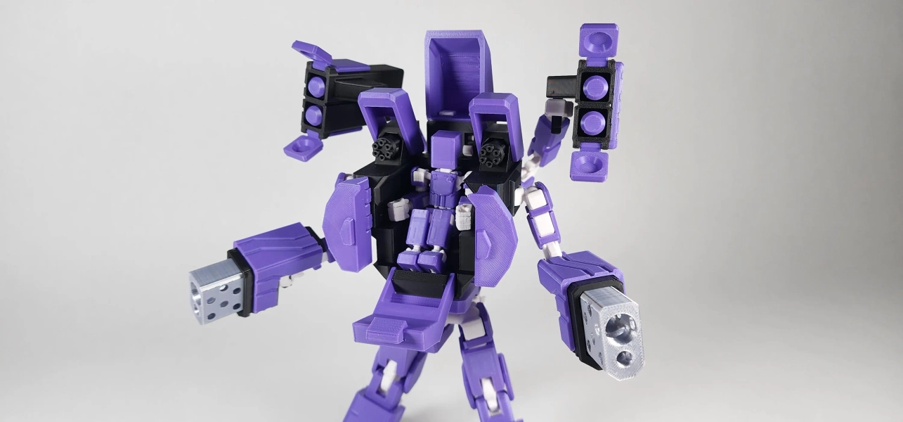 Pax Five Mini Mech Rider, 3D Printed Action Figure