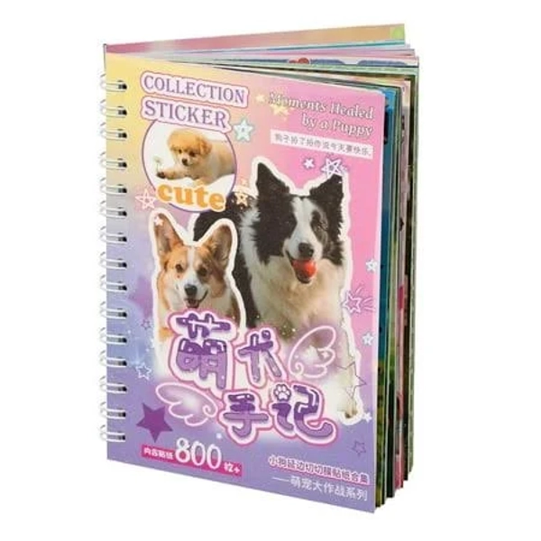 800+ Cute Pet Stickers 2 Styles, 30 Sheets for Scrapbooking & DIY Crafts, Kawaii Dog and Cat Stickers Book, Cute Animal Scrapbook Decals, Party Favors