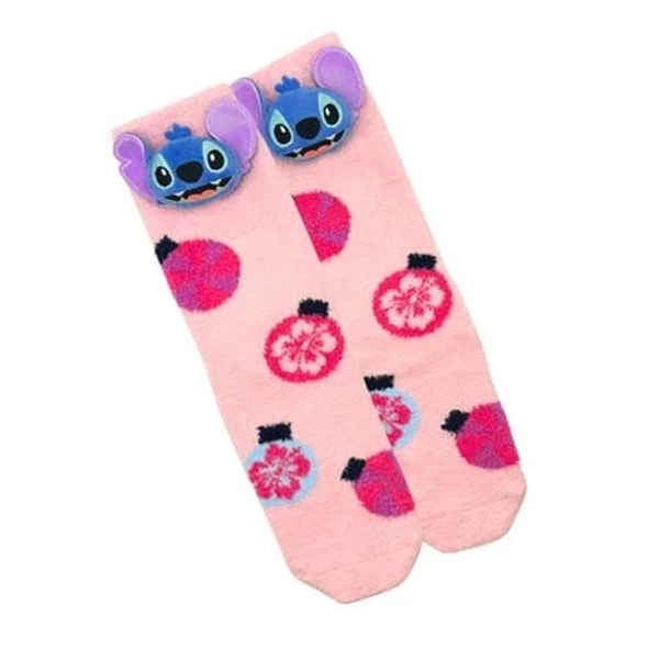 Disney Stitch Women's 3D Cozy Crew Socks