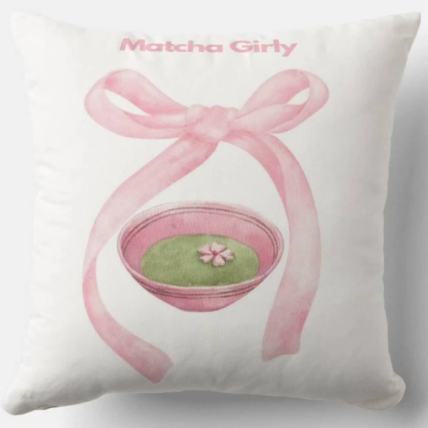 Matcha Girly Pillow