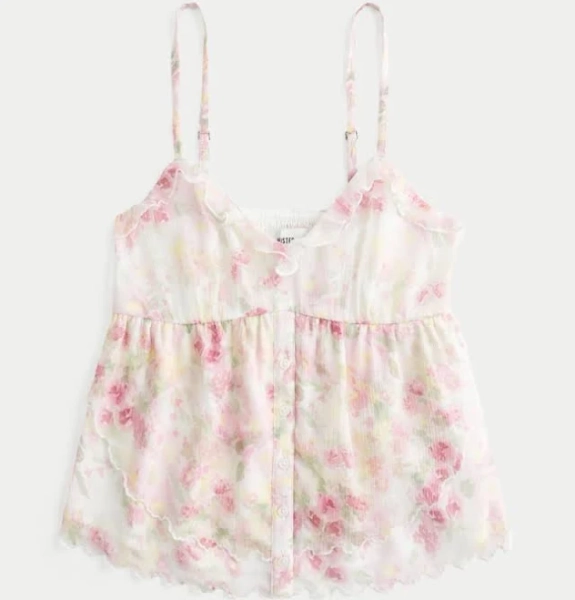 Women's Easy Chiffon Babydoll Top Floral