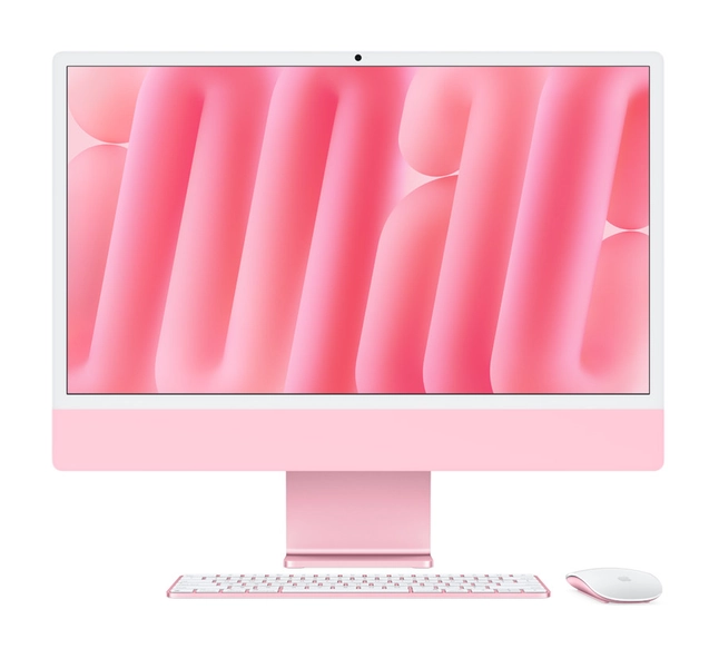 iMac, 24-inch, M4 Chip, 8-core CPU, 8-core GPU, Pink, Stand, 16GB memory, 256GB storage