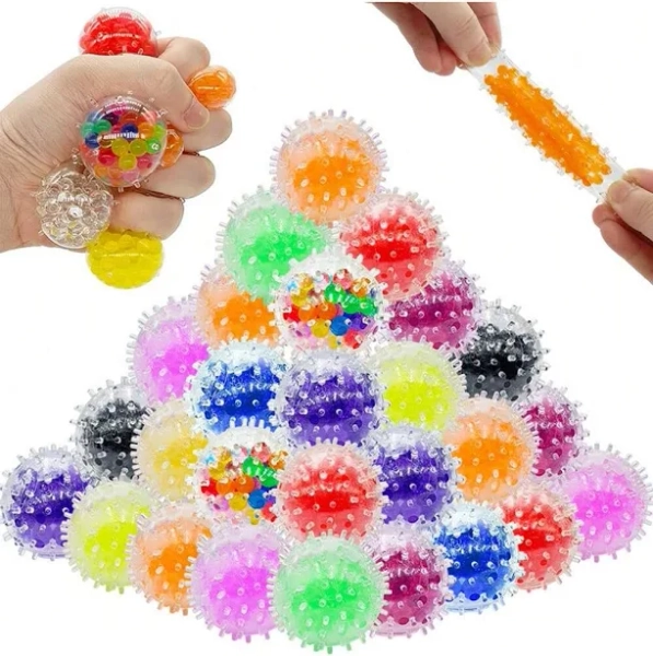 2/5/10/20/30/72pcs Squeeze Stress Relief Ball Toys, Sensory Fidget Toys, Birthday Party Favors, Gift Bag Fillers, Piñata Fillers, Random Colors,Random