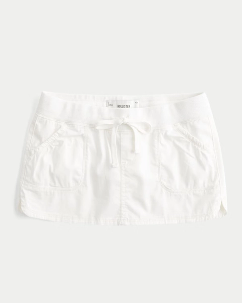 Hollister Remi Ultra Low-Rise Poplin Micro Mini Skort